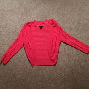 Coral shrug/cardigan